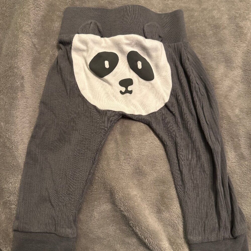 Mori- Panda Ribbed Joggers- 6-9m